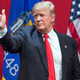 Republican presidential candidate Donald Trump speaks to guests during a campaign rally at St. Norbert College on March 30, 2016, in De Pere, Wis.
Scott Olson/Getty Images
